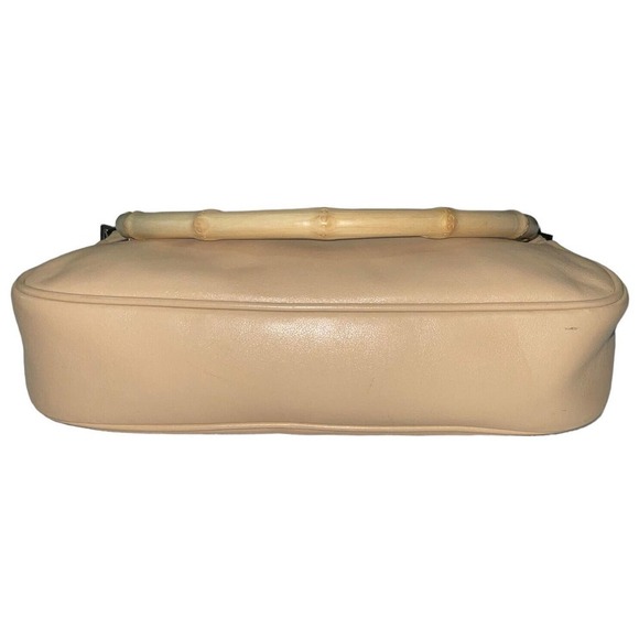 Gucci Vintage Bamboo Leather Baguette Beige Shoulder Bag - Picture 7 of 16